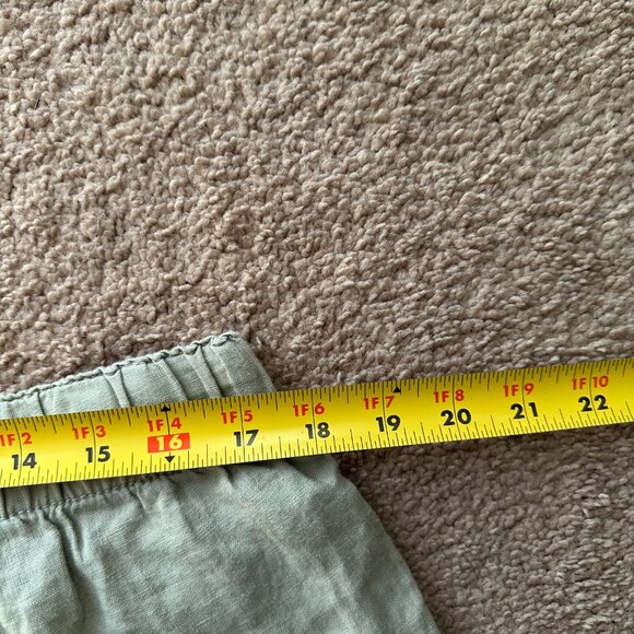 H&M Pants Womens XL 36x28 High Rise 100% Linen Tapered Leg Ankle Pockets - Picture 7 of 13